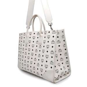 Mcm White Bag Bag Shoulder Tote Handbag Munchen